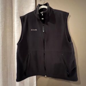 Columbia Men's Fleece Black, Vest, Full Zip, Size Large